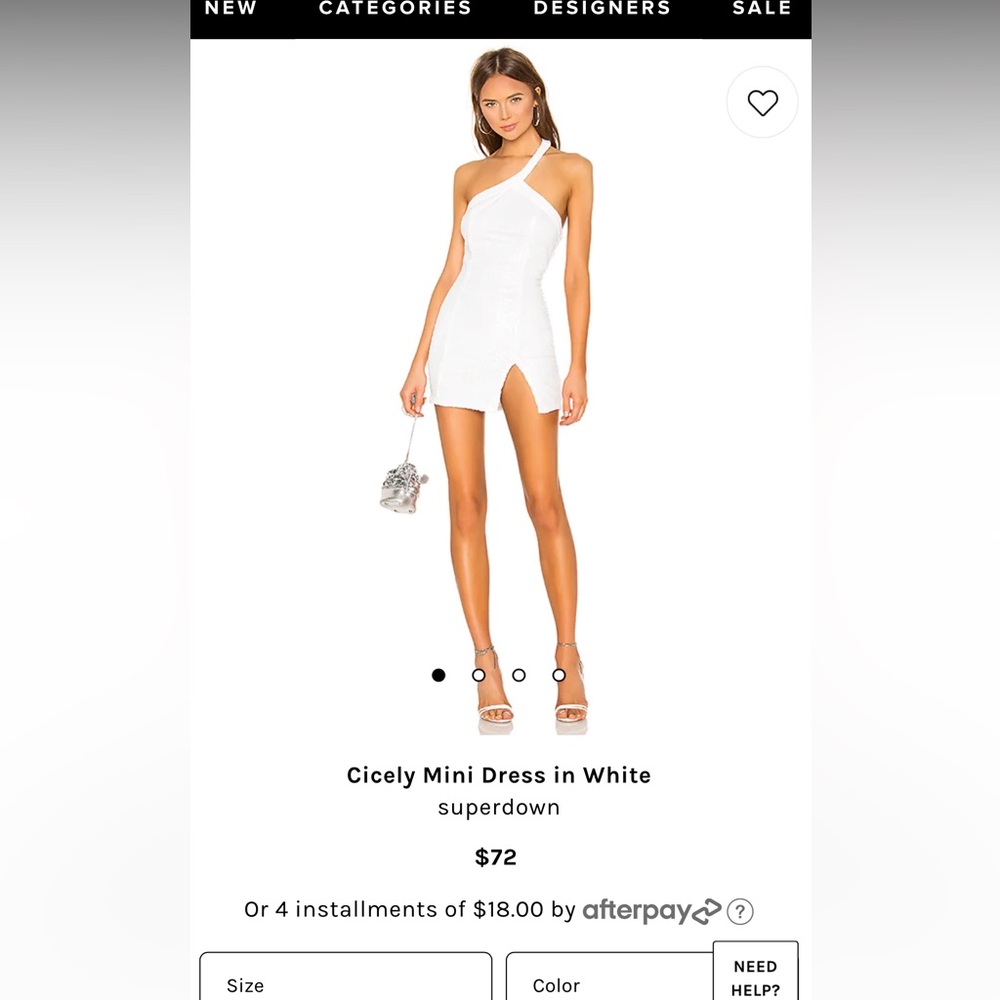 Cicely Mini Dress in White